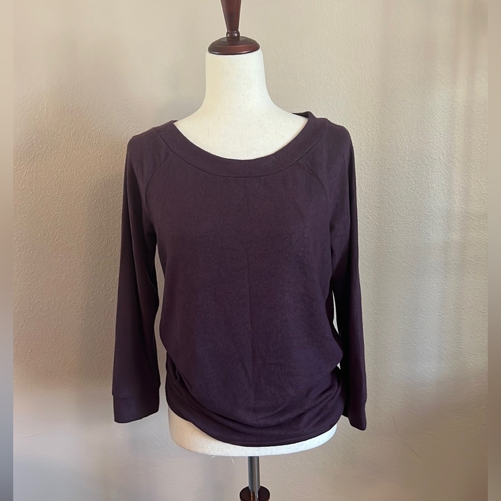 Market & Spruce 3/4 length, medium, deep purple